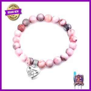 925 Sterling Silver Heart Cremation Urn Bracelet for Ashes Memorial Keepsake